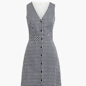 J.Crew navy gingham dress